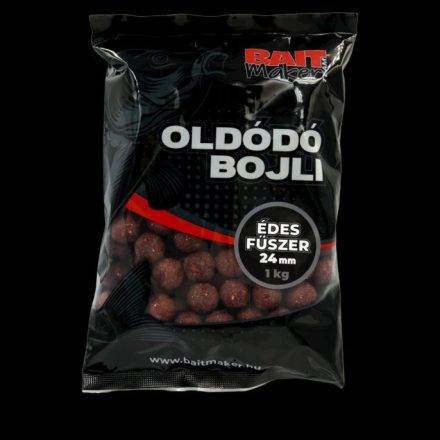 Bait Maker Oldódó bojli 24mm 1kg Édes Fűszer