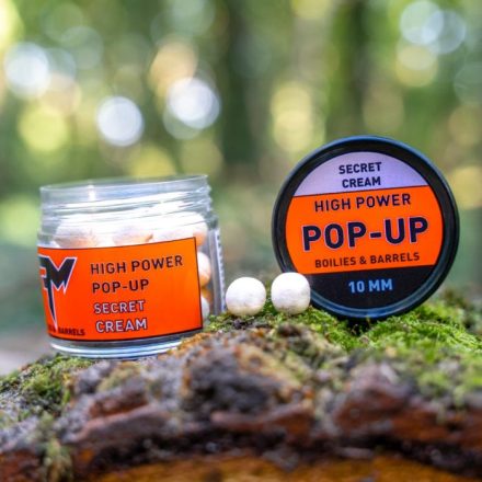 Feedermania High Power Pop Up Boilies&Barrels 10mm Secret Cream