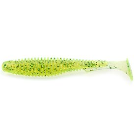 FISHUP U-Shad 4" 8db #026 - Flo Chartreuse/Green
