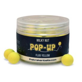The Kraken Baits Milky Nut Fluo Yellow Pop-Up 50g 15mm