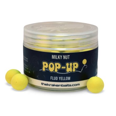 The Kraken Baits Milky Nut Fluo Yellow Pop-Up 50g 15mm
