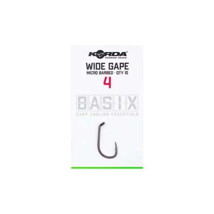 Korda Basix Wide Gape Size 04 pontyozó horog