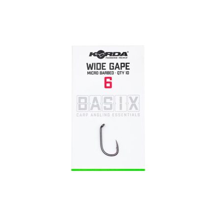 Korda Basix Wide Gape Size 06 pontyozó horog