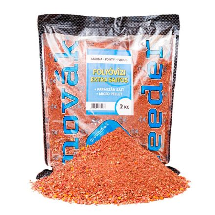 Novák Feeder Groundbait Folyóvízi Extra Sajtos 2kg