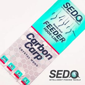  Sedo Carbon Carp Crystal Monofil Feeder Rig Size 10 - 0,20mm előkötött horog
