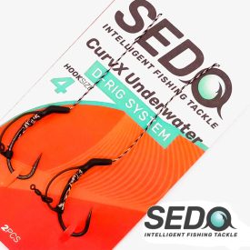   Sedo CurvX Underwater D Rig System előkötött horog méret:4 
