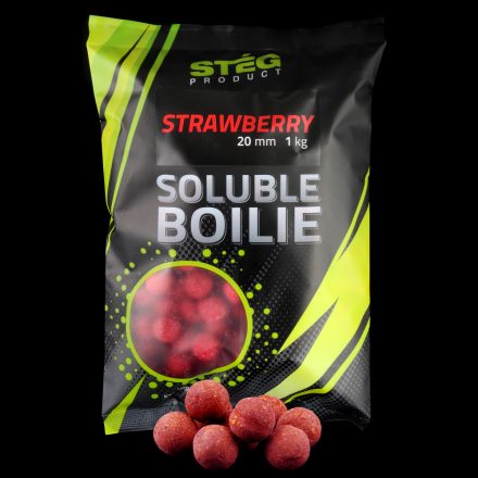 Stég Product Soluble Boilie 24mm Strawberry 1kg